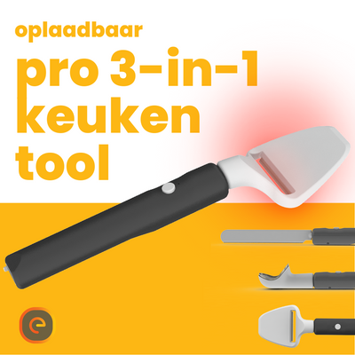 E-slicer Pro 3-in-1 - multifunctionele verwarmde keukentool - draadloos & oplaadbaar - Pre order voor augustus 2025