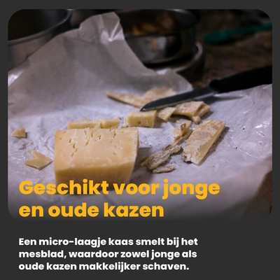 Verwarmde kaasschaaf - draadloos & oplaadbaar